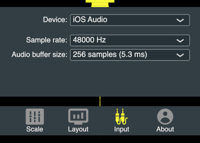 Input settings